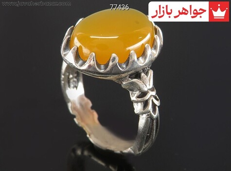انگشتر نقره عقیق مردانه [شرف الشمس] - 77436